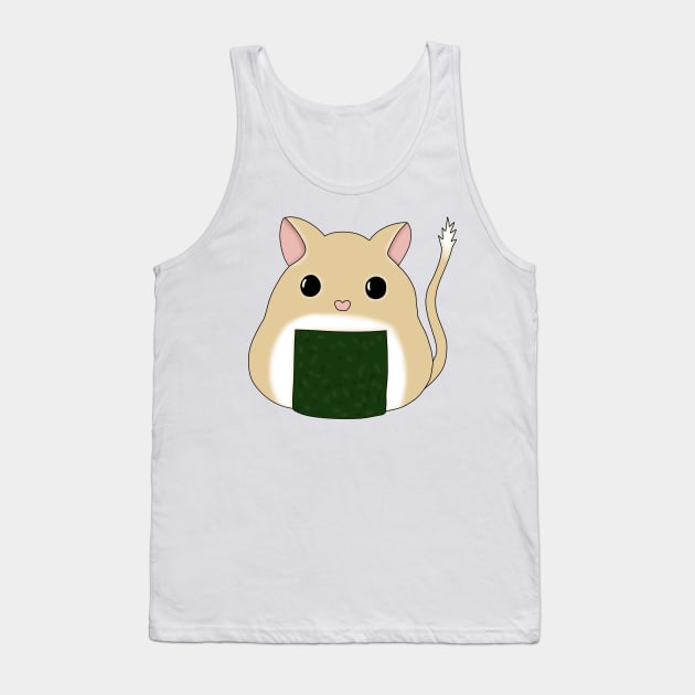 Cute rice ball gerbil (shushi, onigiri) Tank Top by Becky-Marie